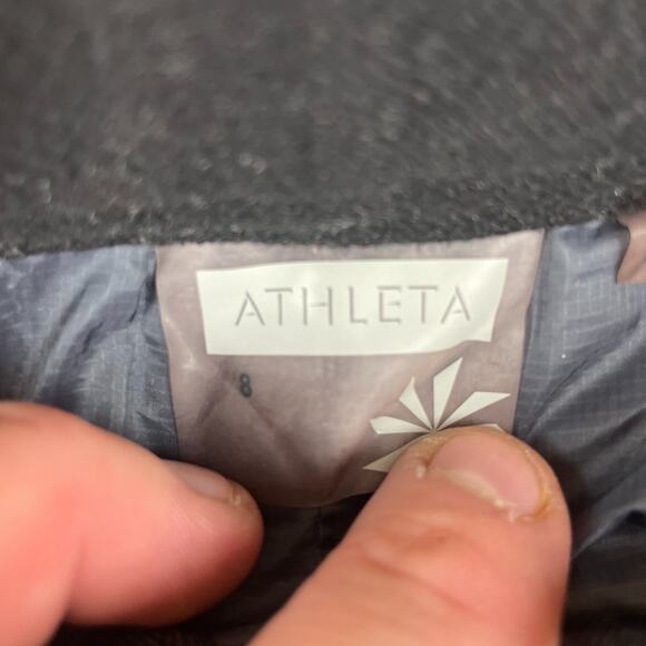 Athleta SnowStomper Womens Sz 8 Skirt Black Quilted - Picture 5 of 13